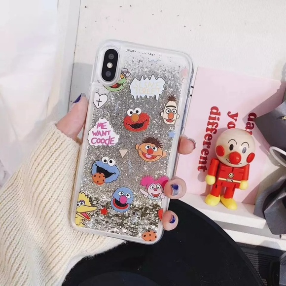 Cartoon cute sesame street silver quicksand Cases - Picture 4 of 5